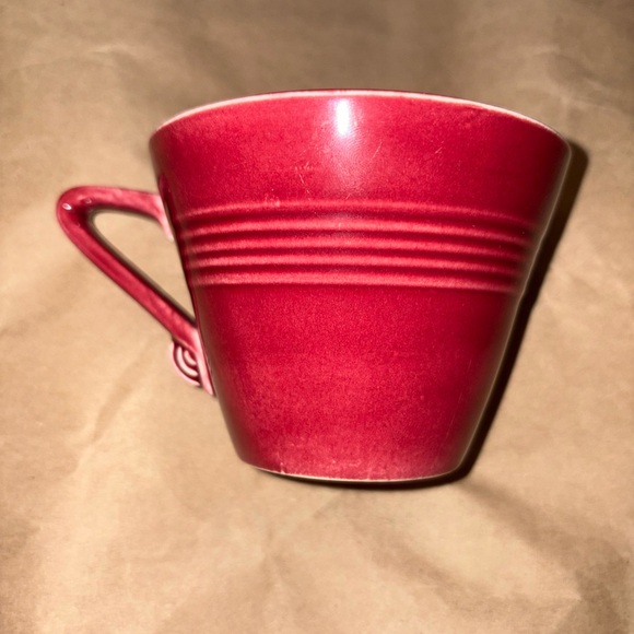 Homer Laughlin (Pre-Fiesta) 1930s - 1940s Red Ceramic Cup and Saucer/Ashtray Set - Picture 11 of 16